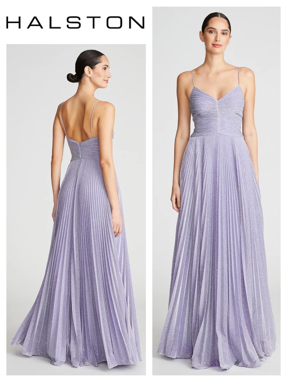 HALSTON Maycee Gown In Shimmer Jersey